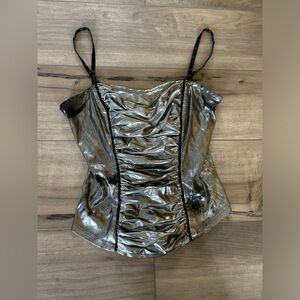 Wet Seal Silver Metallic Top Small Sexy